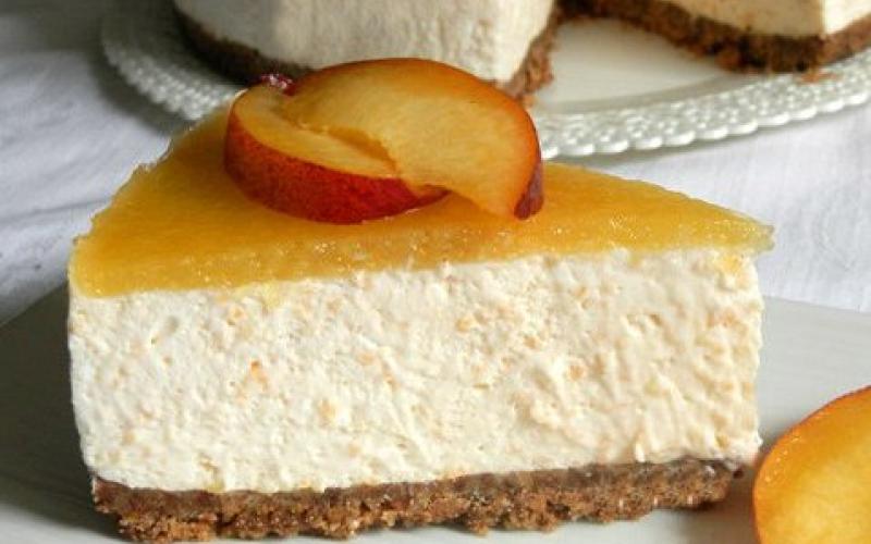 Cheesecake de duraznos sin horno | Recetas de Johanna Prato